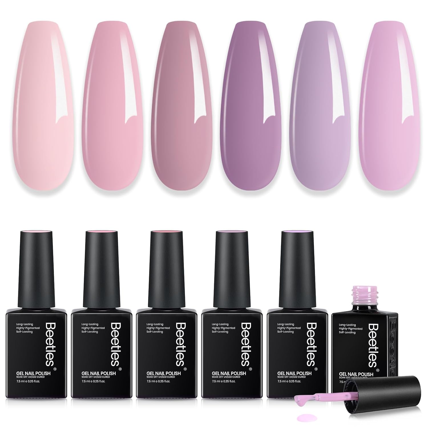 Beetles Green Gel Polish Set, 6 Colors Misty Forest Collection