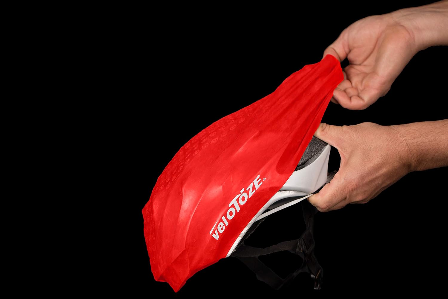 veloToze Cycling Helmet Cover, fits Most Bike Helmets - Keeps Wind, rain and Sun Away from Head; Bright Colors for Visibility