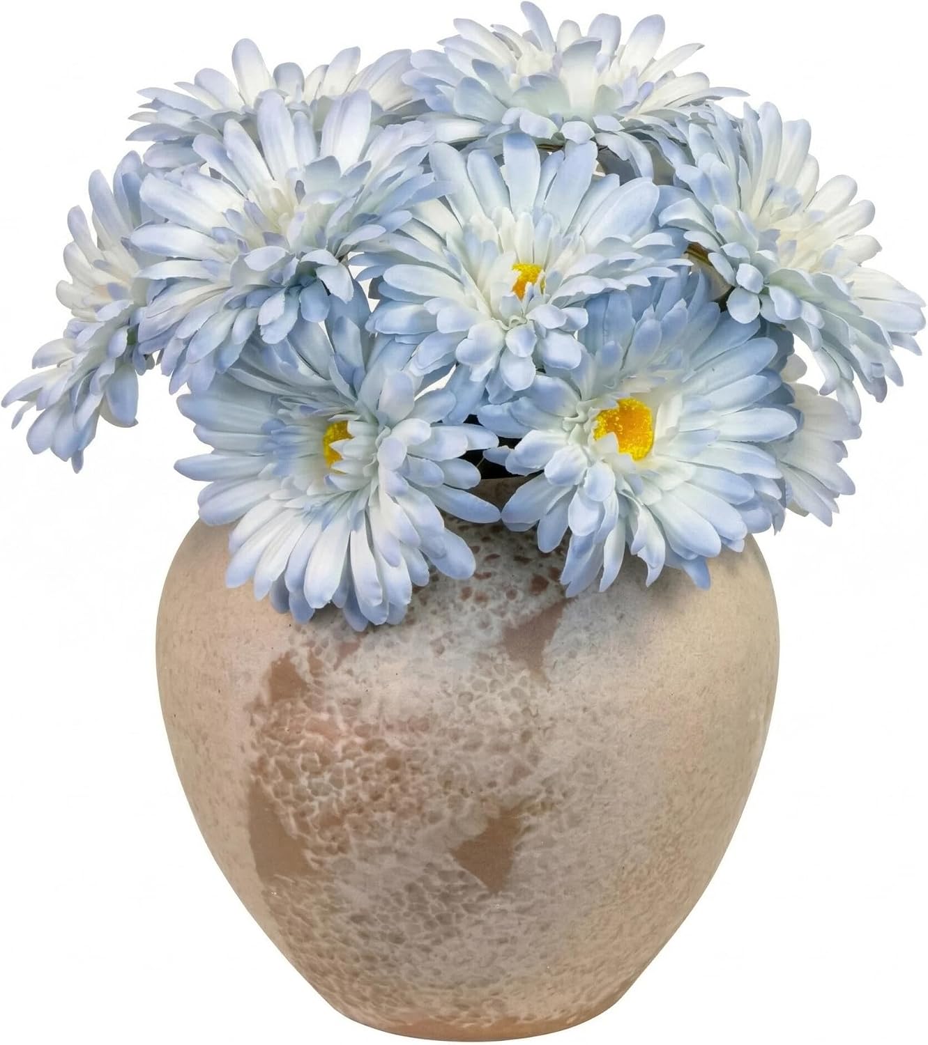 TOPIA Artificial African Daisies Flowers African Daisy Silk Flowers Artificial Gerbera Daisies Pack of 10 (Yellow)