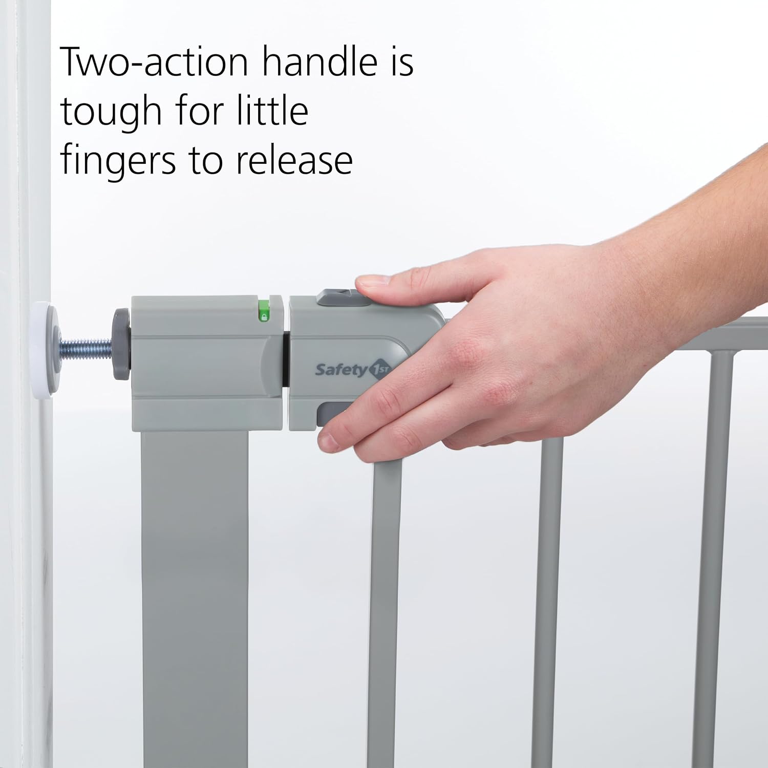 Safety 1st Easy Install Walk Thru Baby Gate for Doorway With Door, Dog Gates, Fits 29"-38", Easy Install 28" Tall, White