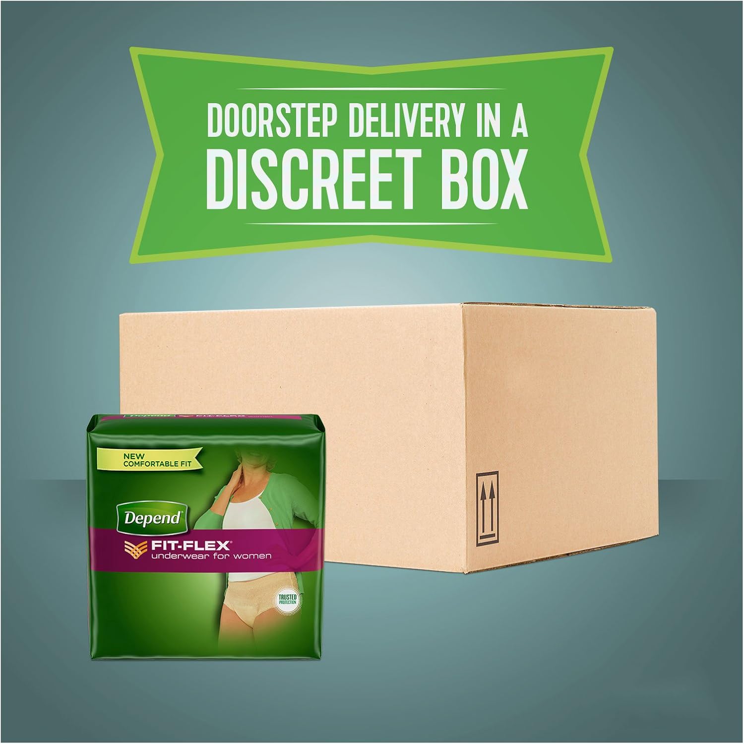 Depend FIT-FLEX Incontinence Underwear for Women, Disposable, Maximum Absorbency, Large, Blush, 52 Count (2 Packs of 26) (Packaging May Vary)