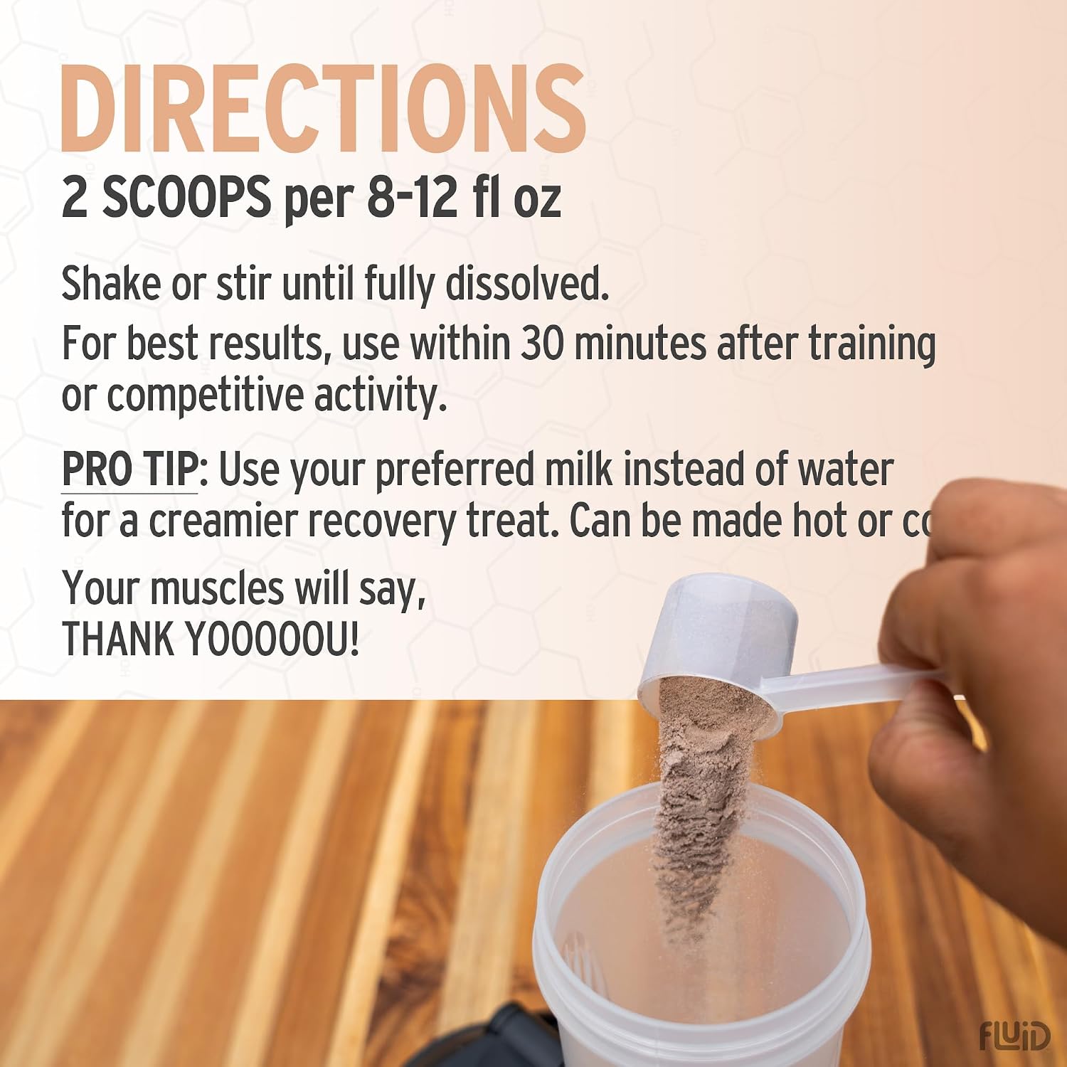Fluid Recovery, Post-Workout Drink Mix, Whey Isolate Protein, L-Glutamine, Carbs, All Natural Ingredients, Gluten-Free, Lactose-Free (Tropical Fruit)