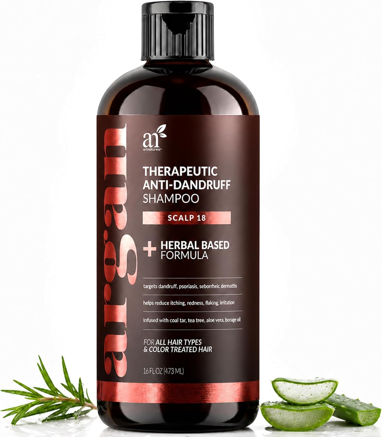 Artnaturals Therapeutic Argan Shampoo with Coal Tar, 16 fl oz