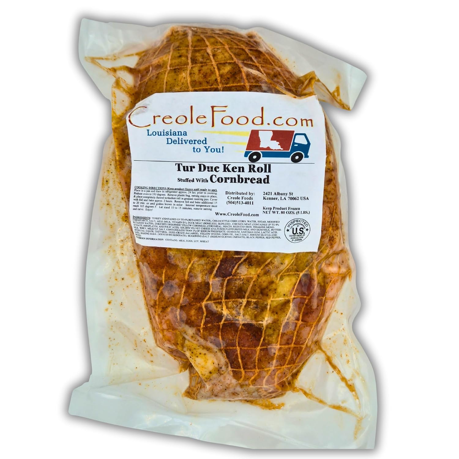 Creole Food Turducken (Seafood Jambalaya Stuffing