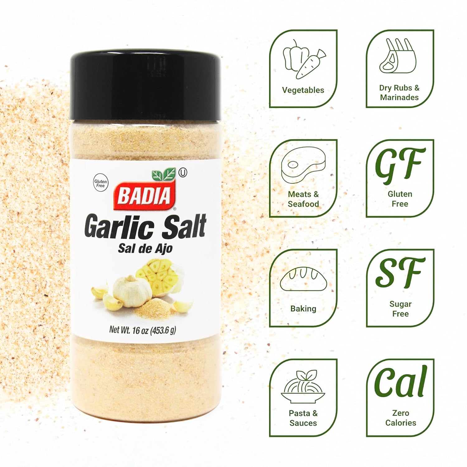 Badia Garlic Salt, 4.5 oz