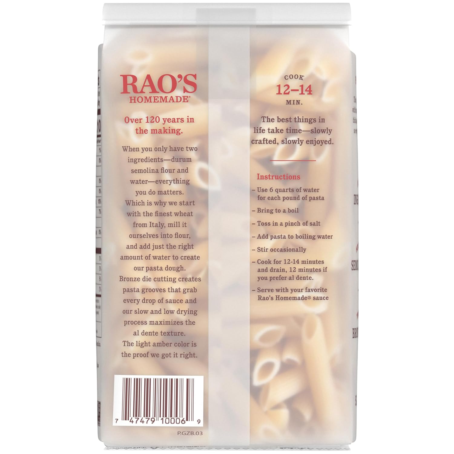 Rao's Homemade Farfalle Pasta, 16 Oz Bag