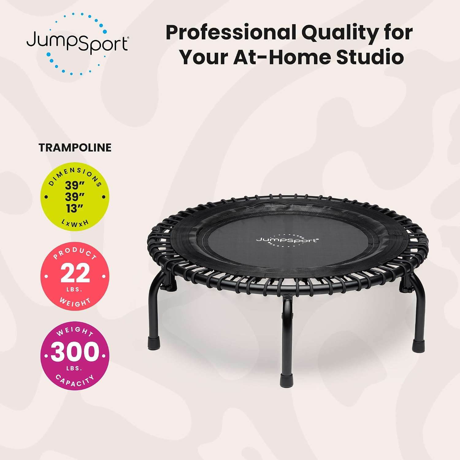 JumpSport 39” PRO Fitness Trampoline for Adults