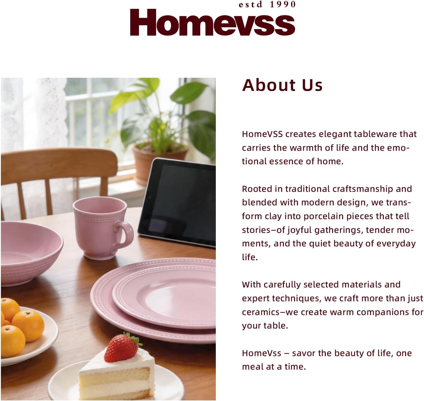 HomeVSS 20-Piece Pearl Dots Stoneware Dinnerware Set, Pink, Service for 4