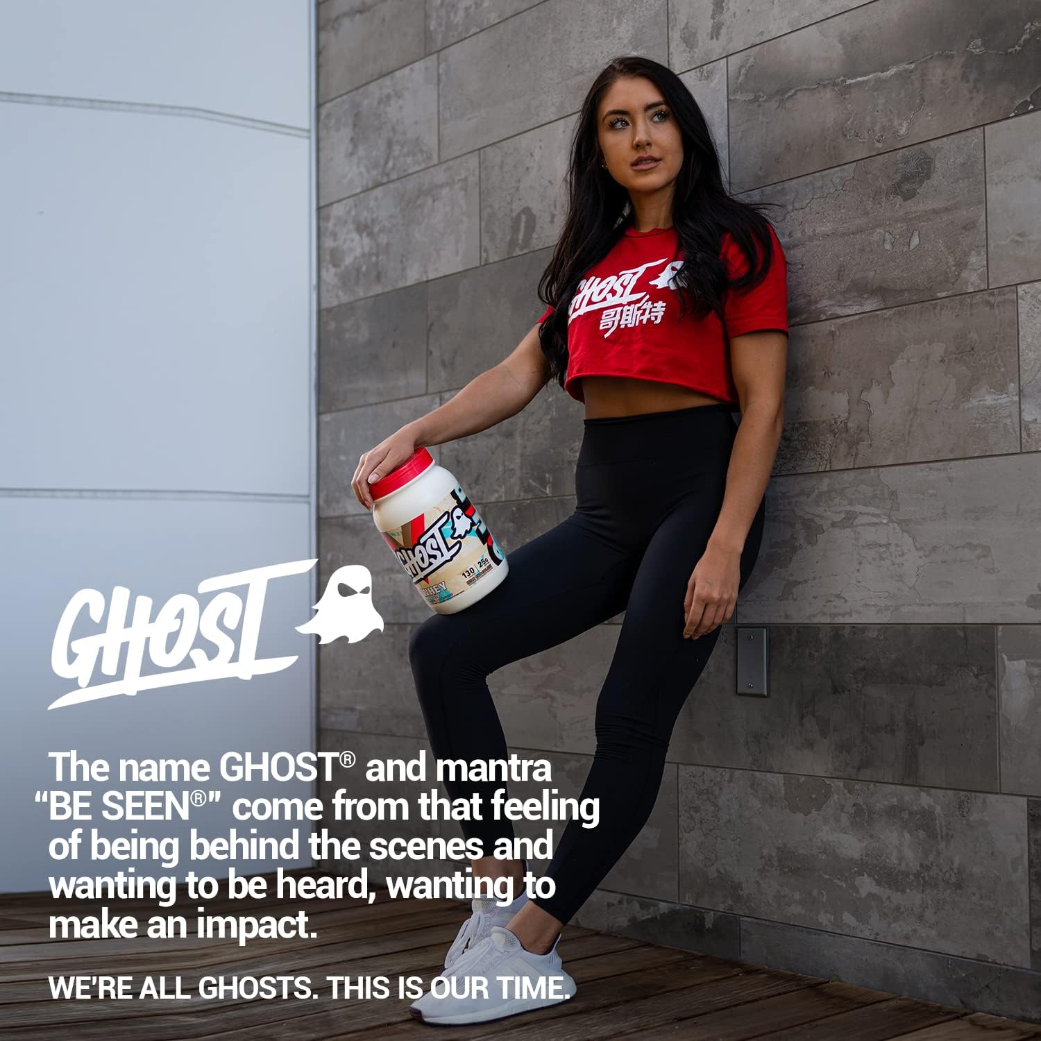 GHOST Whey Protein Powder, Milk Chocolate - 2LB, 25G of Protein | Whey Protein Isolate & Concentrate Blend - Post Workout Nutrition Shake, Smoothies - Soy & Gluten-Free - 2LB Tub, 26 Servings
