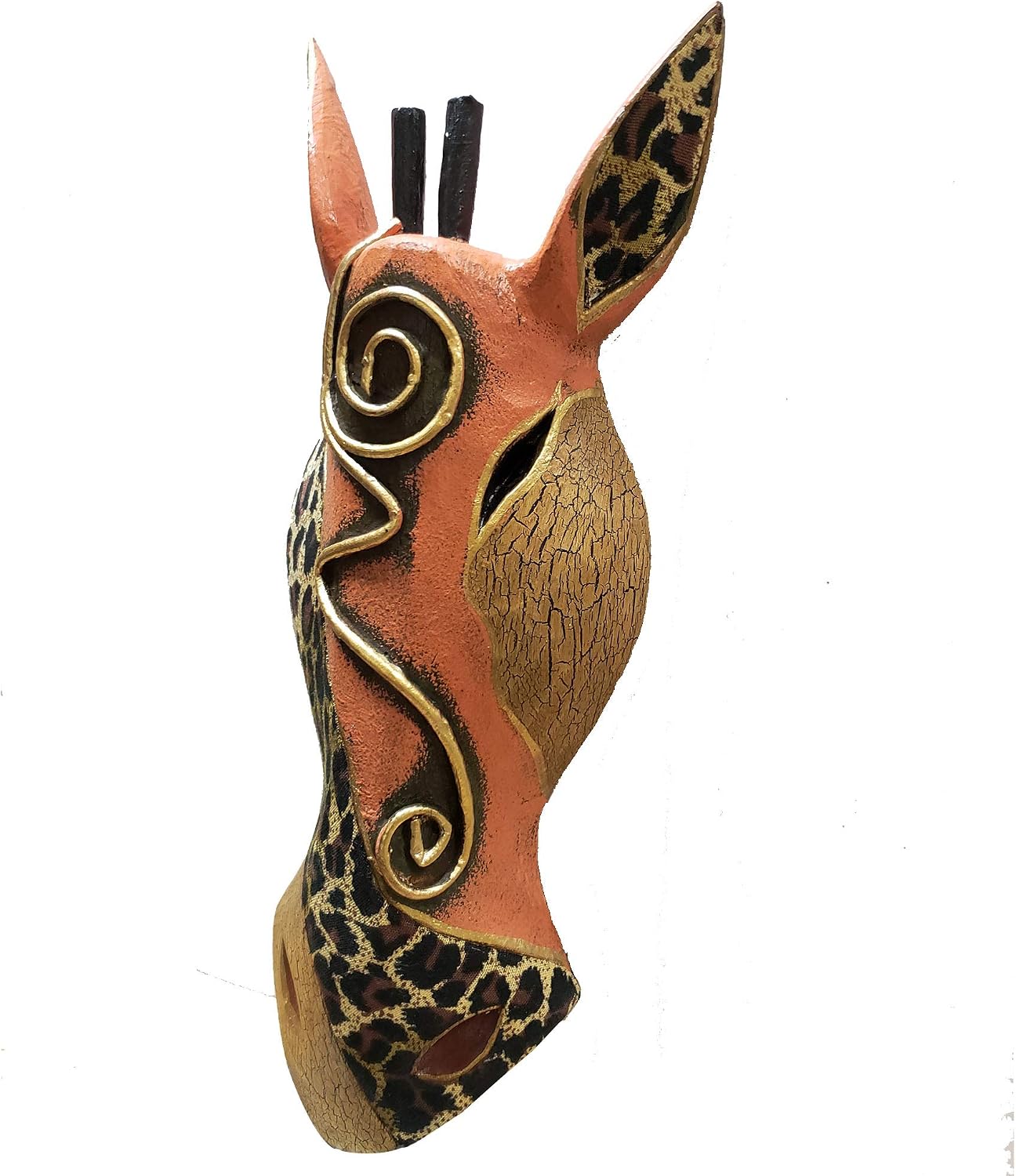 Giraffe Zebra Face Mask Wall Hanging Décor Hand Painted Patterns African Safari Style Decorative Accent Contemporary Variation An Awesome Gifting