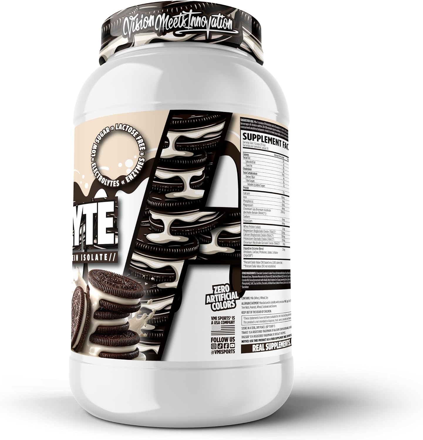 VMI Sports | ProtoLyte Whey Isolate Protein Powder | Low Calorie Whey for Weight Loss and Muscle Gain | Digestive Enzymes | Non-GMO (1.6 lb, Chocolate Fudge Cookie) | Premium whey isolate protein powder for smooth mixing in shakes smoothies and convenien…