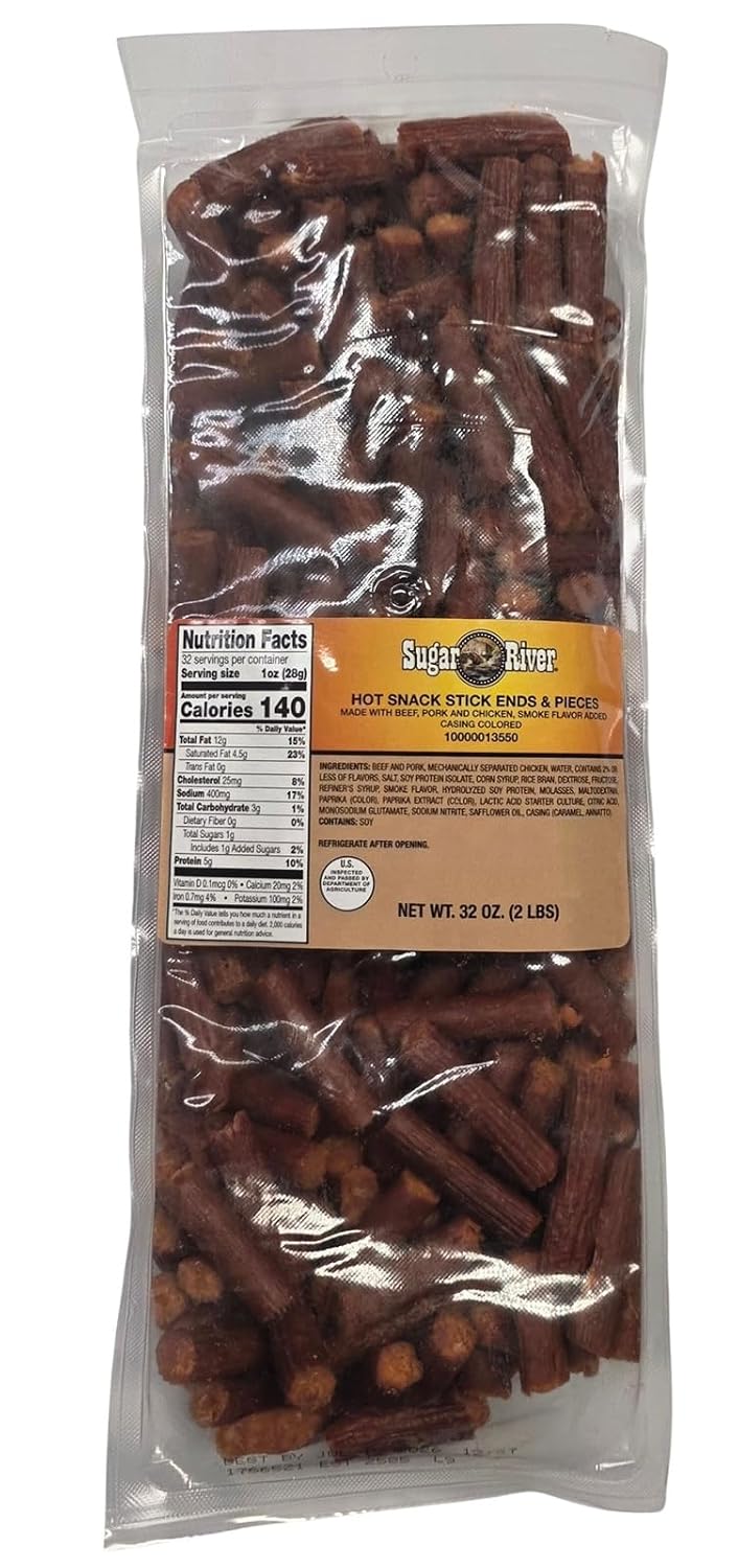 Sugar River Meat Snack Links Sticks Ends & Pieces, 2lbs (Original Snack Stick, NOT vacuum sealed)