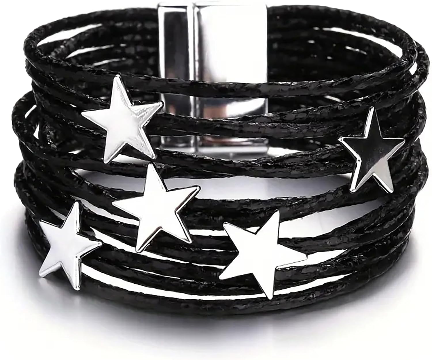 Fesciory Leather Wrap Bracelets for Women, Boho Western Layered Jewelry