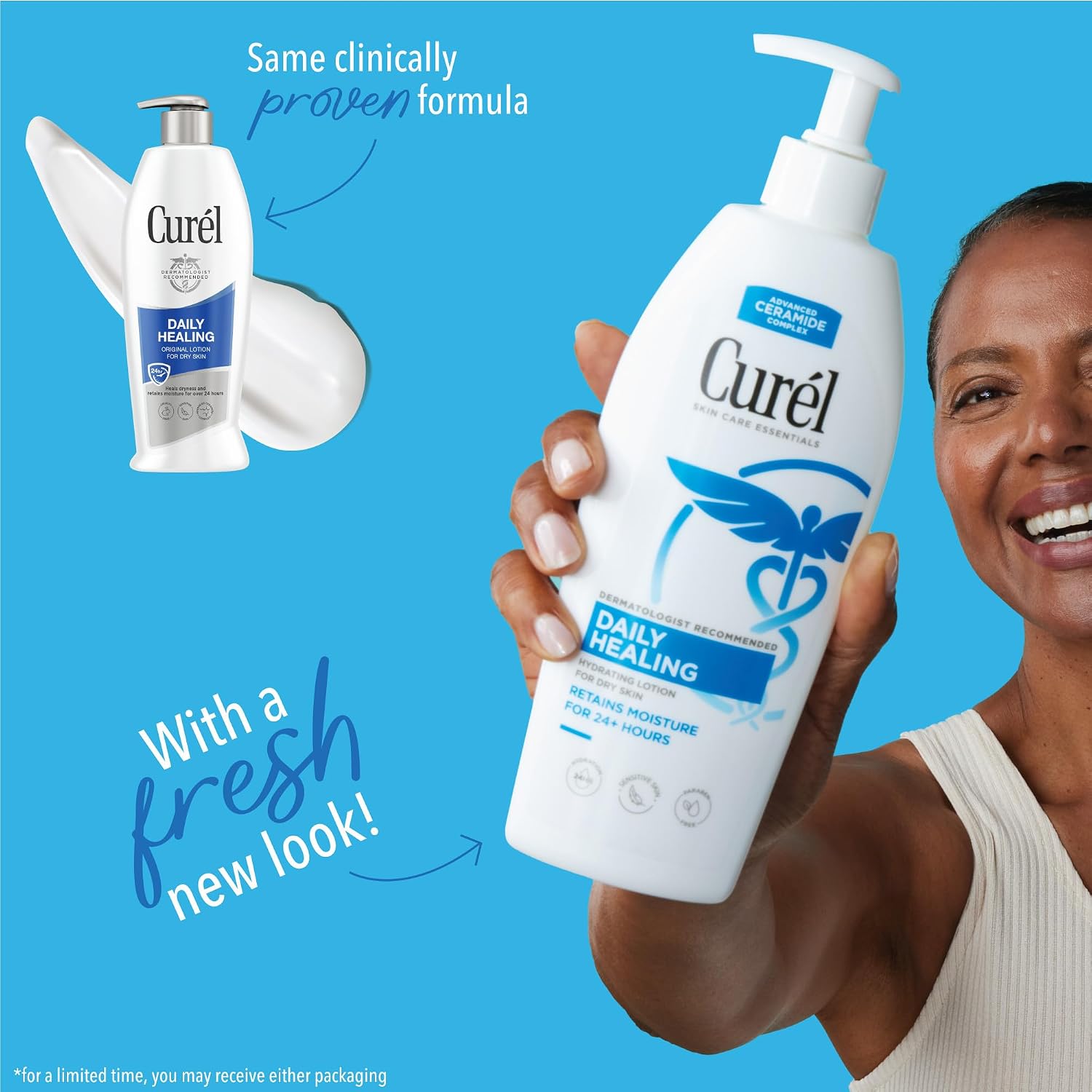 Curel Daily Healing Body Lotion for Dry Skin, Dermatologist Recommended Hydrating Body Lotion with Advanced Ceramides Complex, 20 Oz