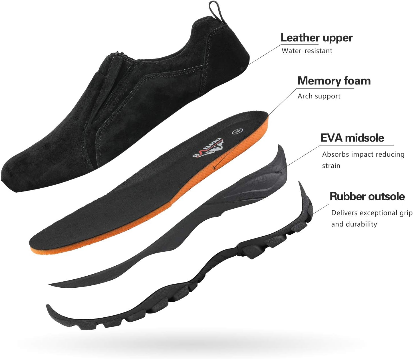 NORTIV 8 Men's Slip On Loafer Walking Shoes