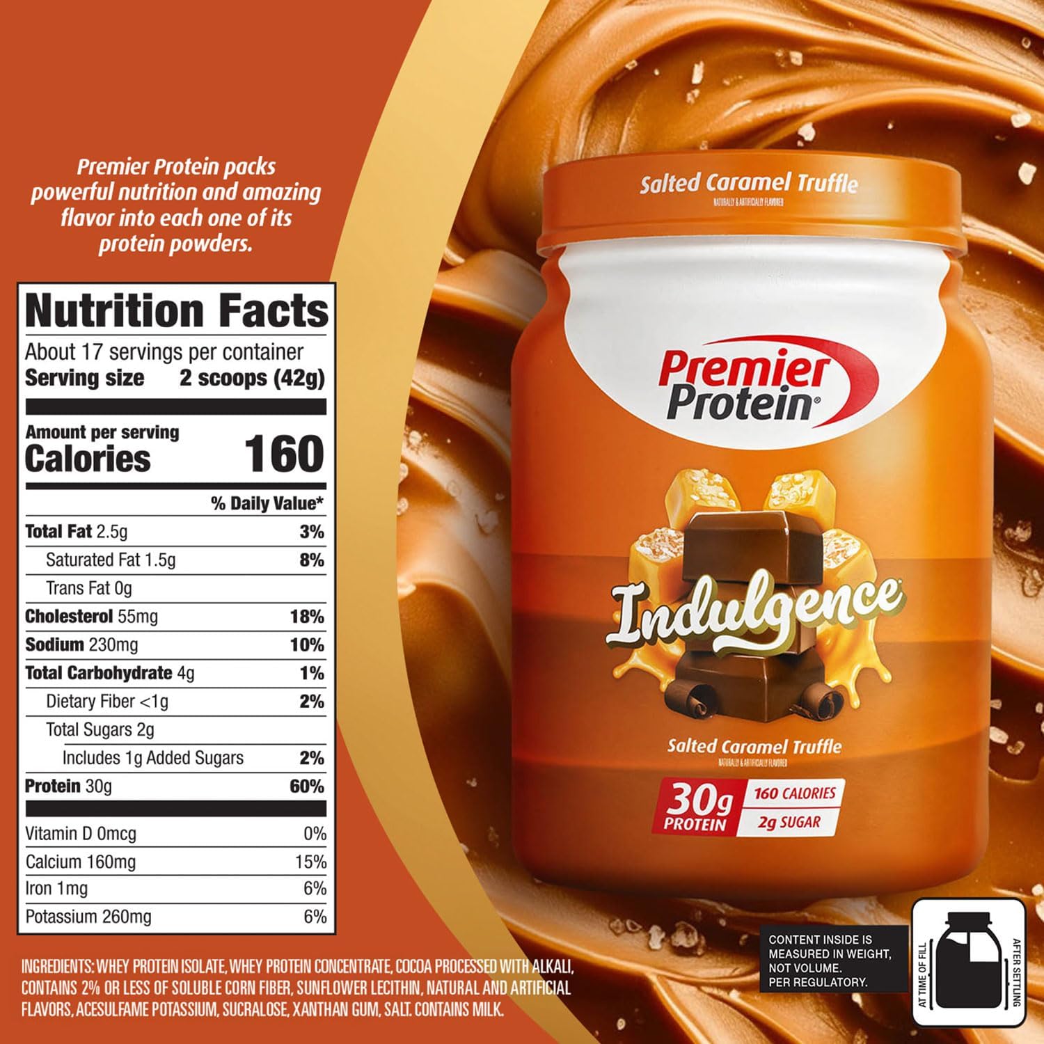 Premier Protein 30g High Protein Powder, 100% Whey, Chocolate, 17 Servings | No Added Sugar, Supports Muscle Health, Soy & Gluten-Free, 1.44 lb