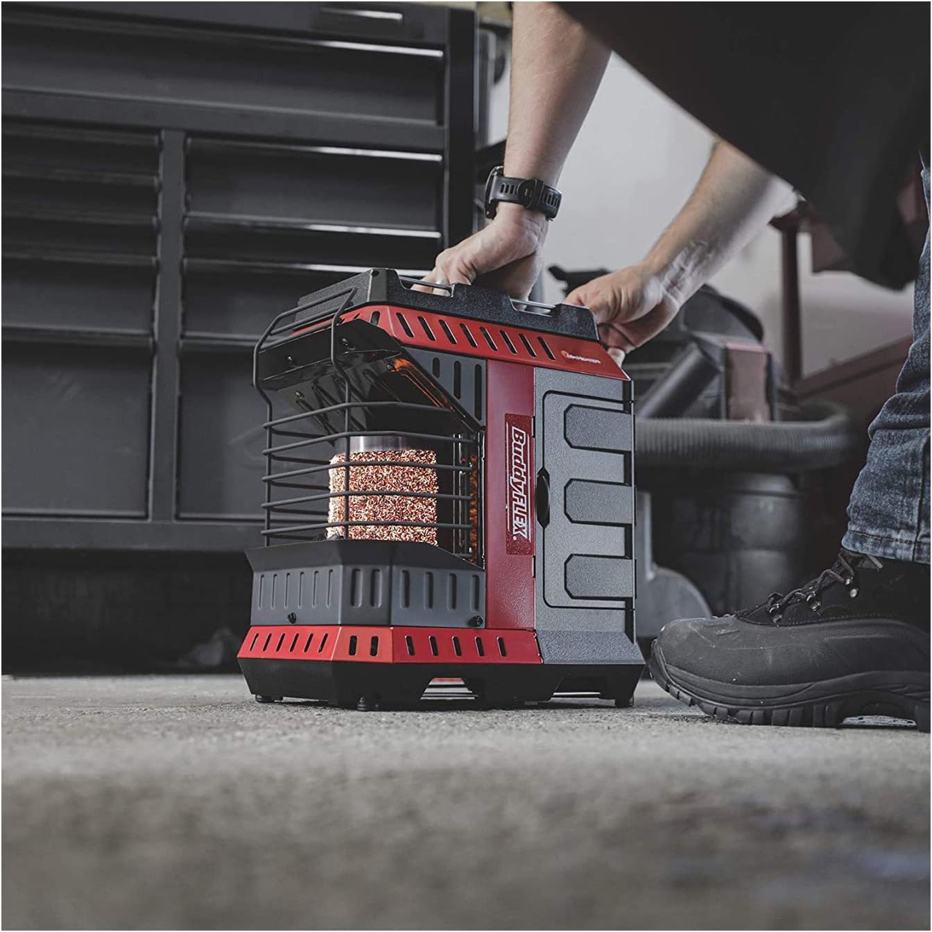 Mr. Heater MH11BFLEX Buddy FLEX 11,000 BTU Portable Propane Heater with 10-Feet Propane Hose Assembly Bundle (2 Items)