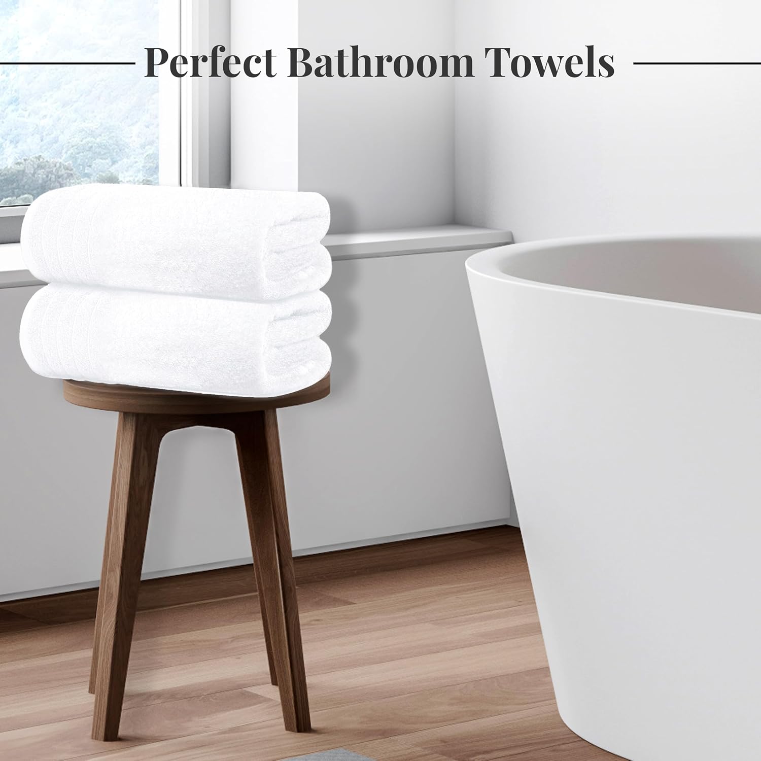 Tens Towels 8 Piece Towel Set, 2 XL Bath, 2 Hand, 4 Washcloth, Dark Grey