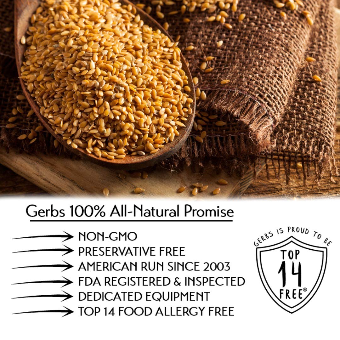 Gerbs Raw Golden Flax Seeds 2 lbs.