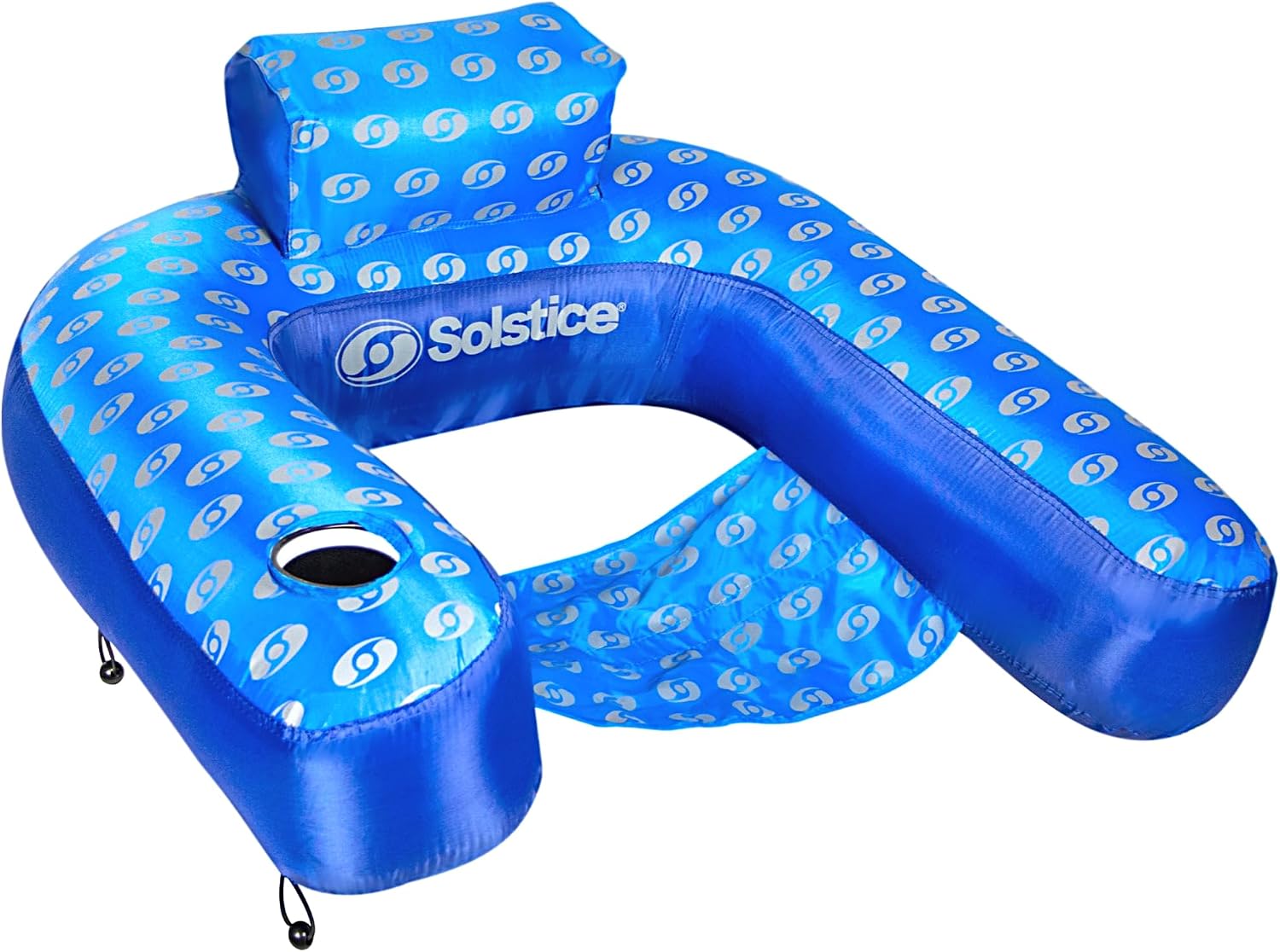 SWIMLINE Original Fabric Covered Inflatable Pool Lounger | with Comfortable Sling Seat, Back Rest, and Built in Cup Holder | for Pool, Beach, Lake, and More