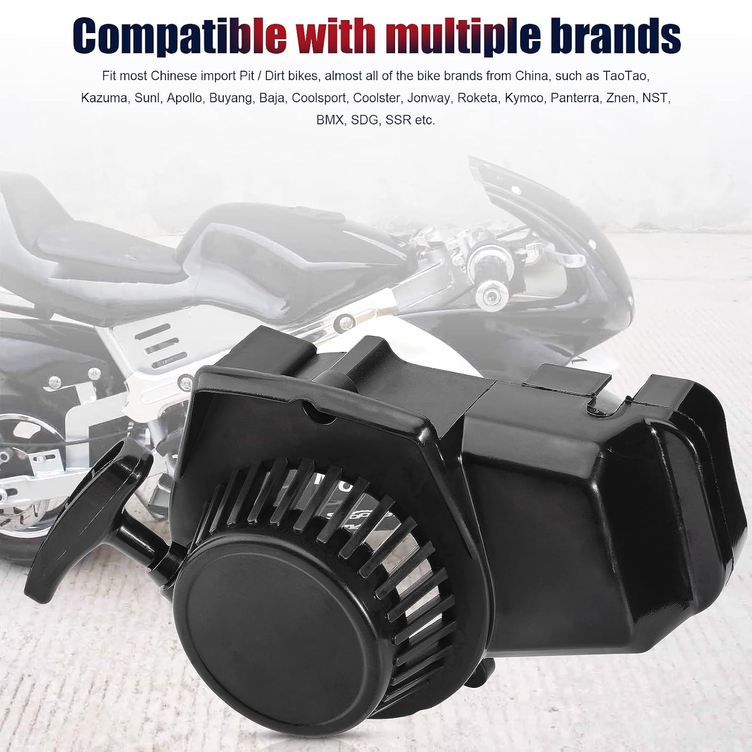 Pull Start Starter for 33cc 43cc 47cc 49cc 50cc 2-Stroke Engine Mini Quad ATV Scooter Go Kart Chopper Pocket Bicycle Rocket Pit Dirt Bike Coolster