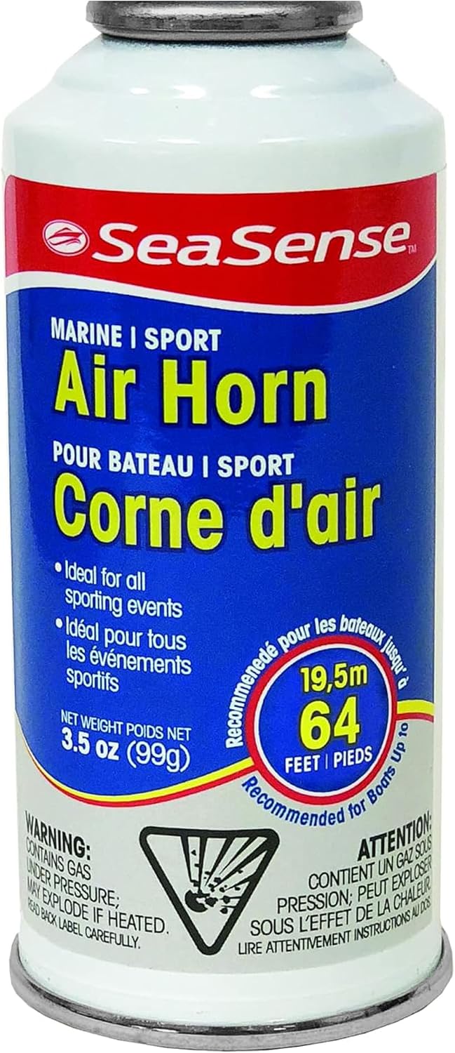 SeaSense Air Horn Refill – Jumbo Size (8 oz), 127 dB (Horn Not Included) – Loud 1 Mile Range