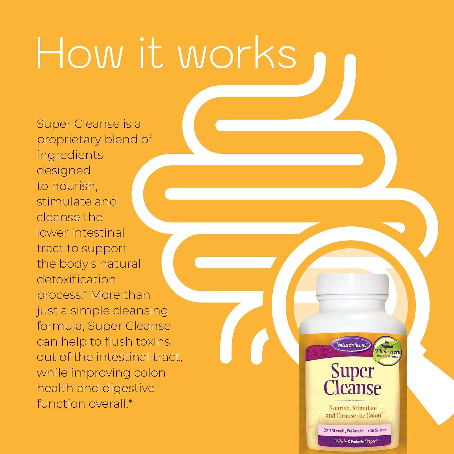 Nature's Secret Super Cleanse Extra Strength Toxin Detox & Gentle Elimination Body Cleanse, Digestive & Colon Health Support - Stimulating Blend of 14 Herbs with Probiotics - 200 Tablets (Pack of 2) | Extra Strength Colon Cleanse with 14 Herbs & Probioti…