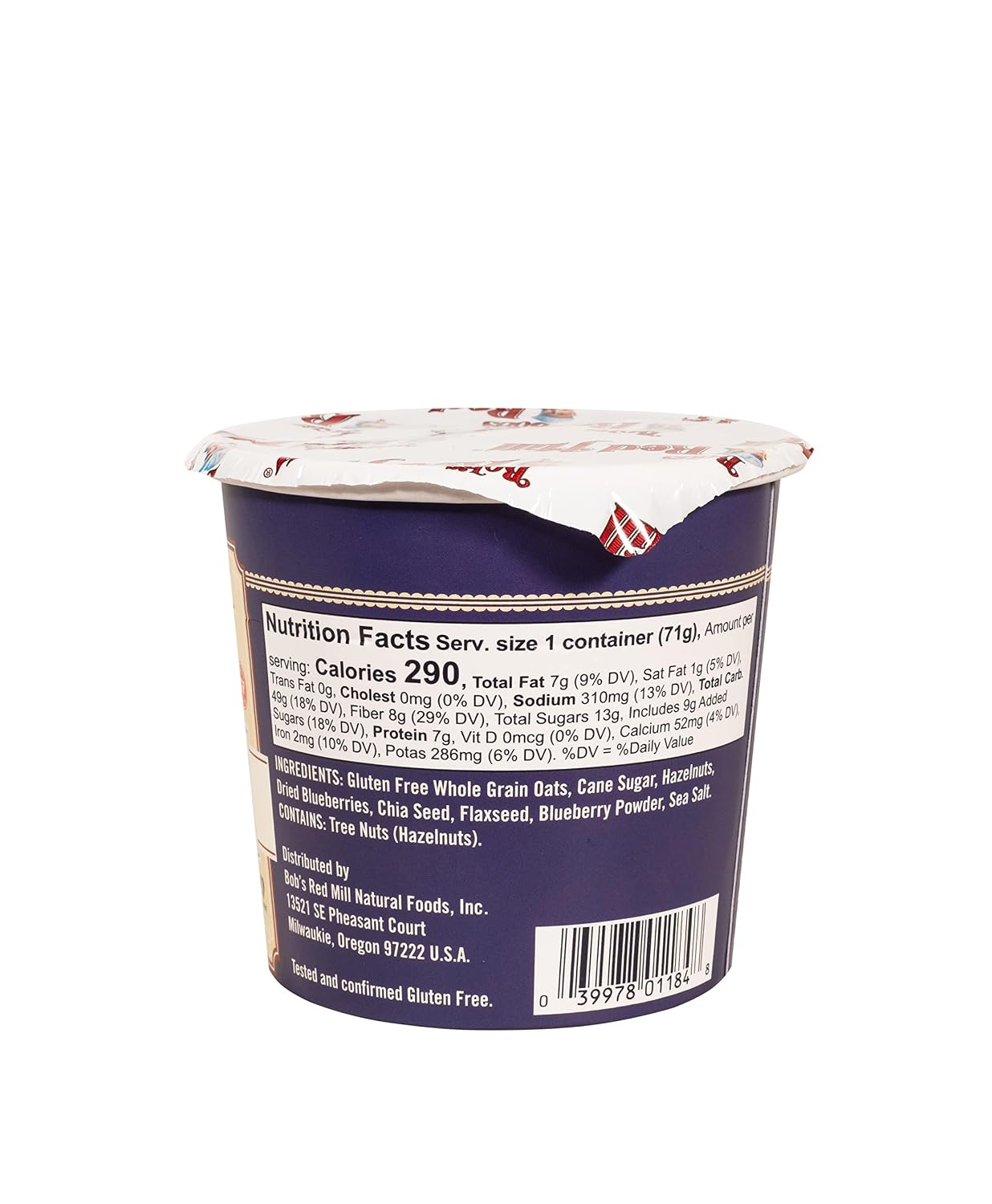 Bob's Red Mill GF Oatmeal Cup, Maple & Brown Sugar, 2.15 Ounce Cup (Pack of 12) - Non GMO, Whole Grain, Kosher