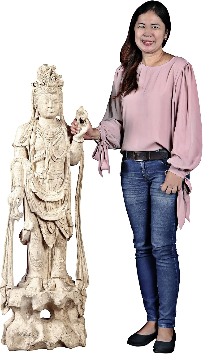 Design Toscano Neolithic Style Gaia Earth Mother Woman Indoor/Outdoor Garden Statue, 40 inches tall, Cast Stone Resin, Rough Stone Finish