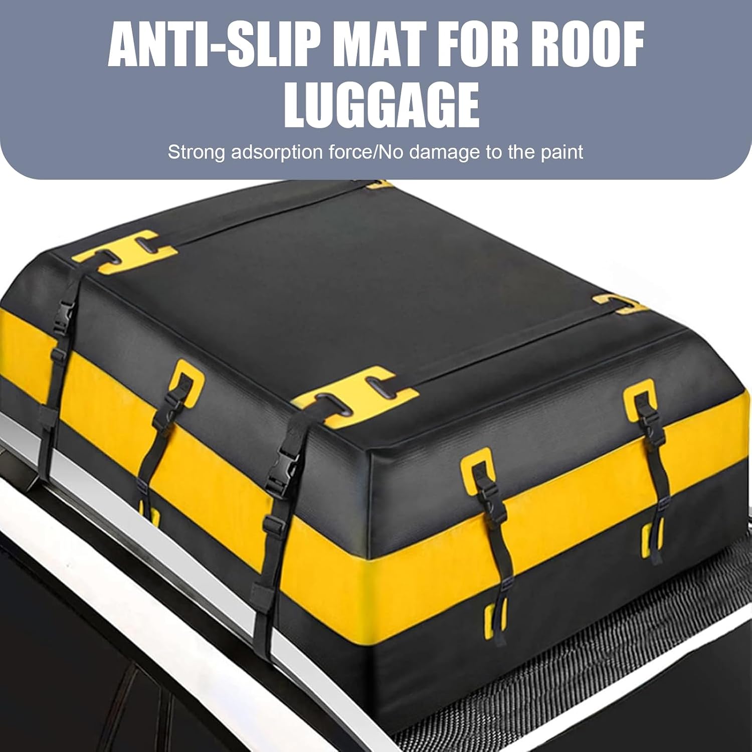 Car Roof Rack Pads, 47" x 39" Non-Slip Roof Cargo Bag Protective Mat, PVC Soft Shell Roof Cushioned Protection Layer Accessories for Rooftop Cargo Bag