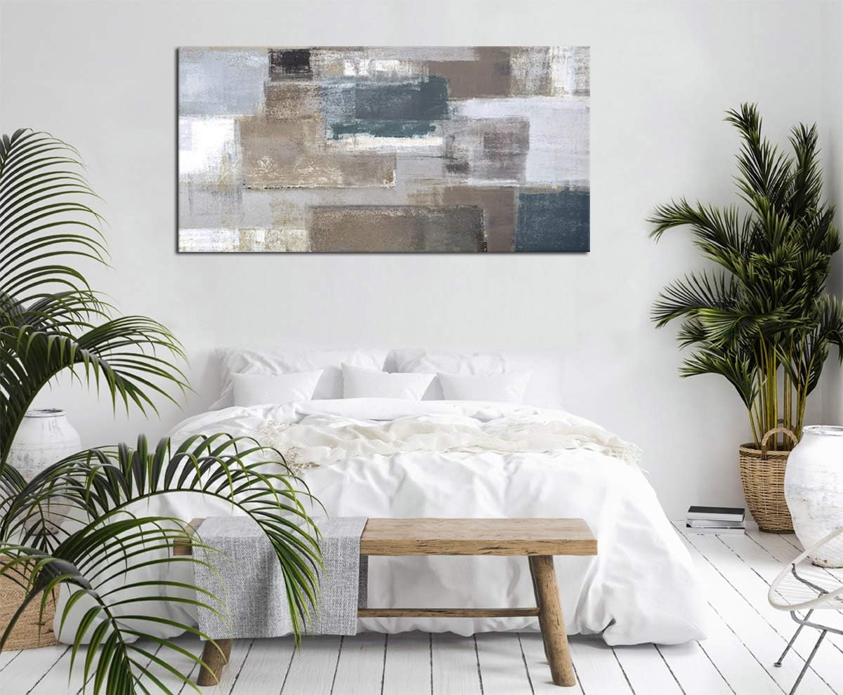 arteWOODS Ocean Wave Canvas Wall Art Beach Sunset Pictures Coastal Nature Artwork Blue Sea Painting Prints for Living Room Bedroom Home Office Decoration 20" x 40"