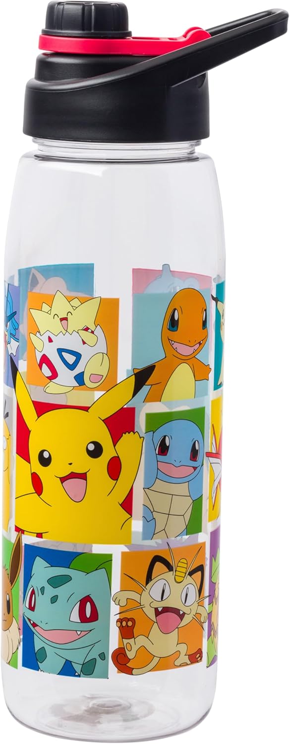 Silver Buffalo Pokémon Skate Graffiti, Water Bottle, 28oz