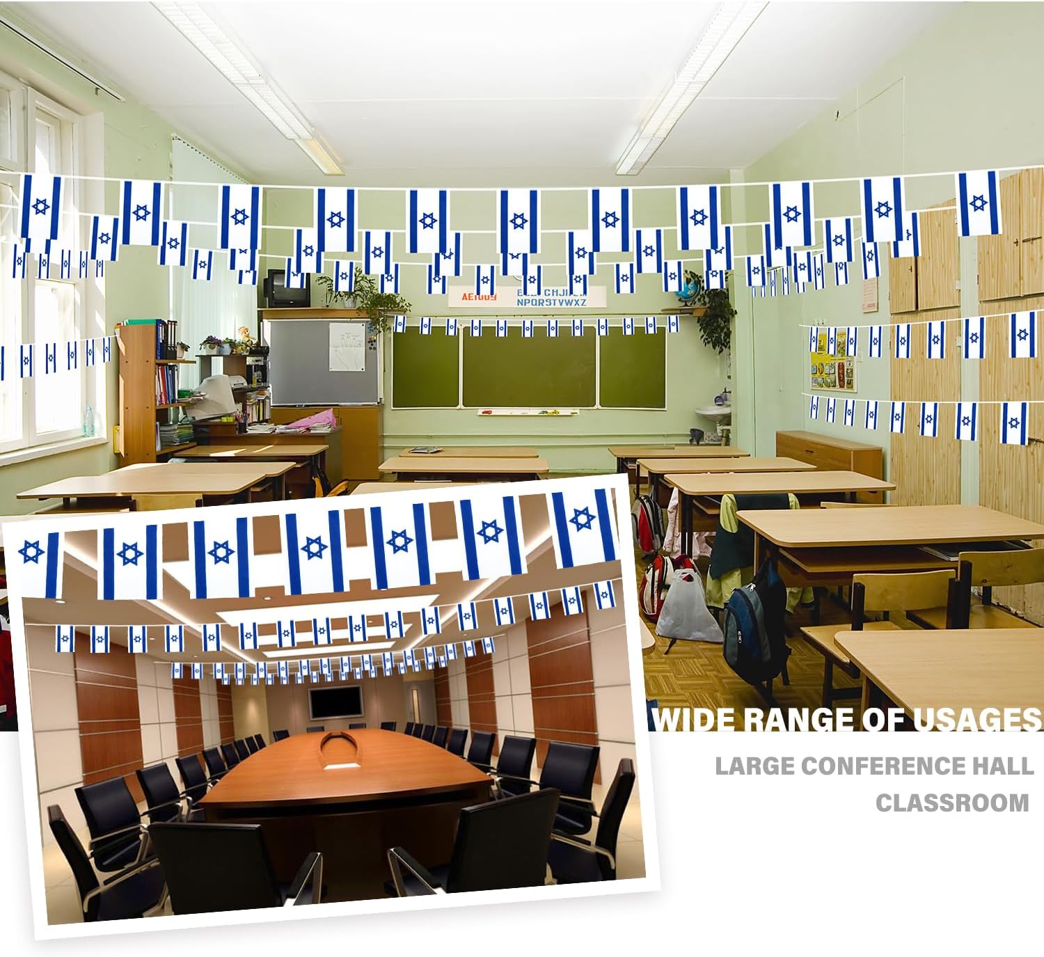 Nicaragua String Flag Pennant Banner, Small Mini Nicaraguan Flags Bunting Banner, National Country Decoration for School, Party, Sports Events, Patriotic Festival, 33 Feet 30 Flags