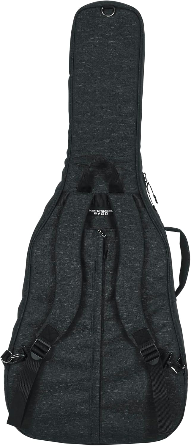 Gator Cases Transit Series Lightweight Bass Guitar Gig Bag with Back Pack Straps and Rubberized Base, Tan Exterior (GT-BASS-TAN)