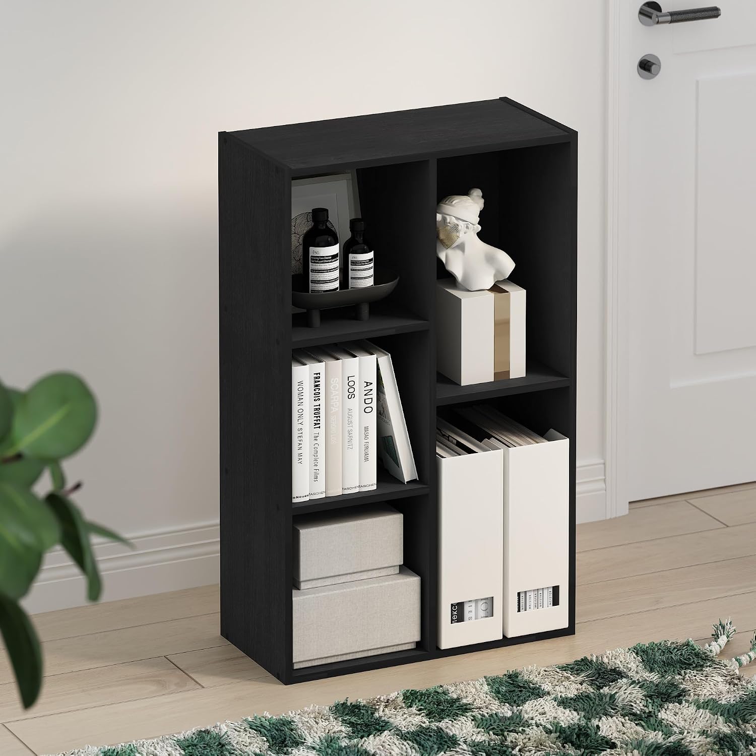 Furinno Moretti 3-Tier Metal Frame TV Stand, French Oak Grey