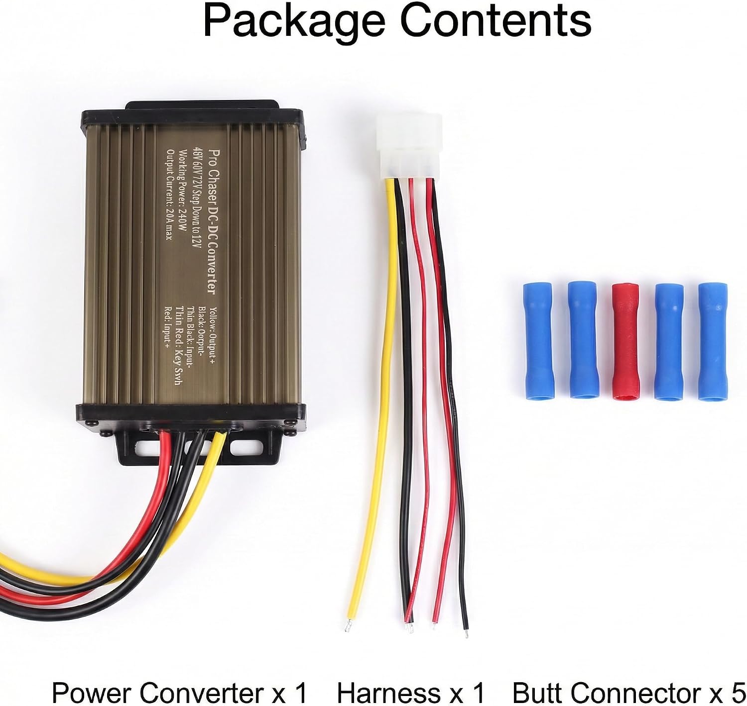 Pro Chaser DC-DC 72V 60V 48V Volt Voltage to 12V Step Down Voltage | Voltage Reducer Regulator 10A 15A 20A 25A 30A 35A for Scooters Bicycles & Golf Carts