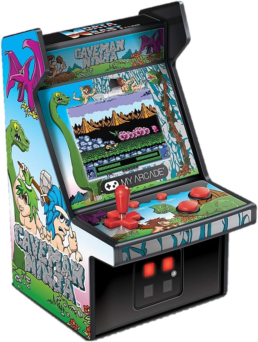 My Arcade Micro Player Mini Arcade Machine: Galaga Video Game, Fully Playable, 6.75 Inch Collectible, Color Display, Speaker, Volume Buttons, Headphone Jack - Electronic Games