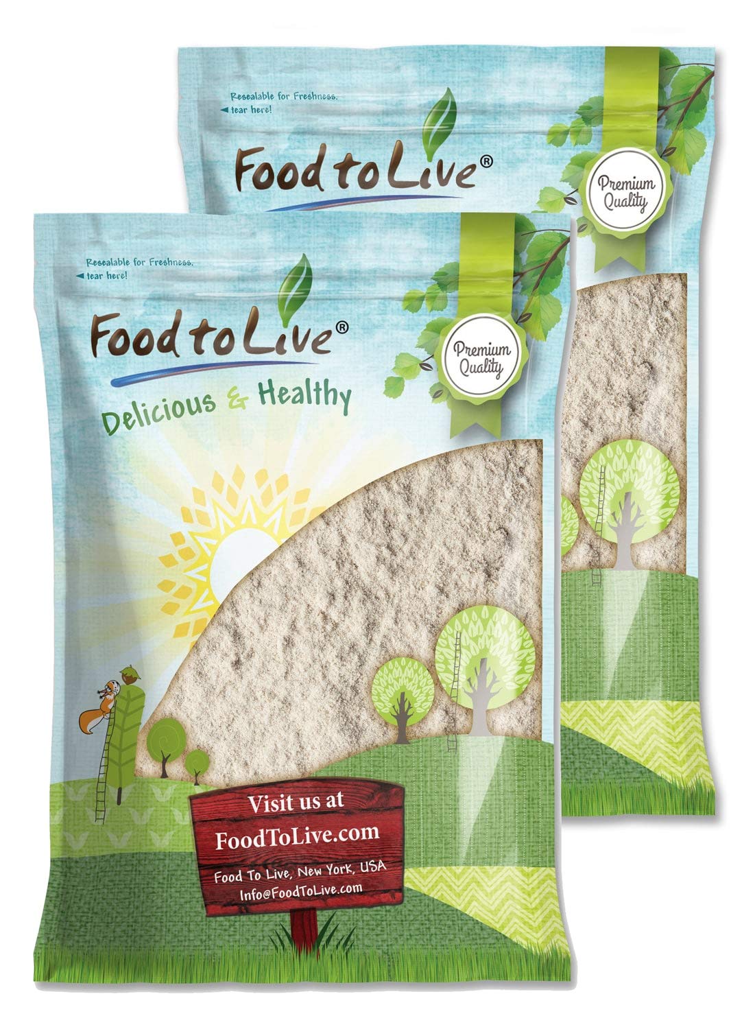 Food to Live Unbleached White Fine Pastry Flour, 2 Pounds – Stone Ground from Soft White Whole Wheat Berries, Finely Milled and Sifted, Unbromated