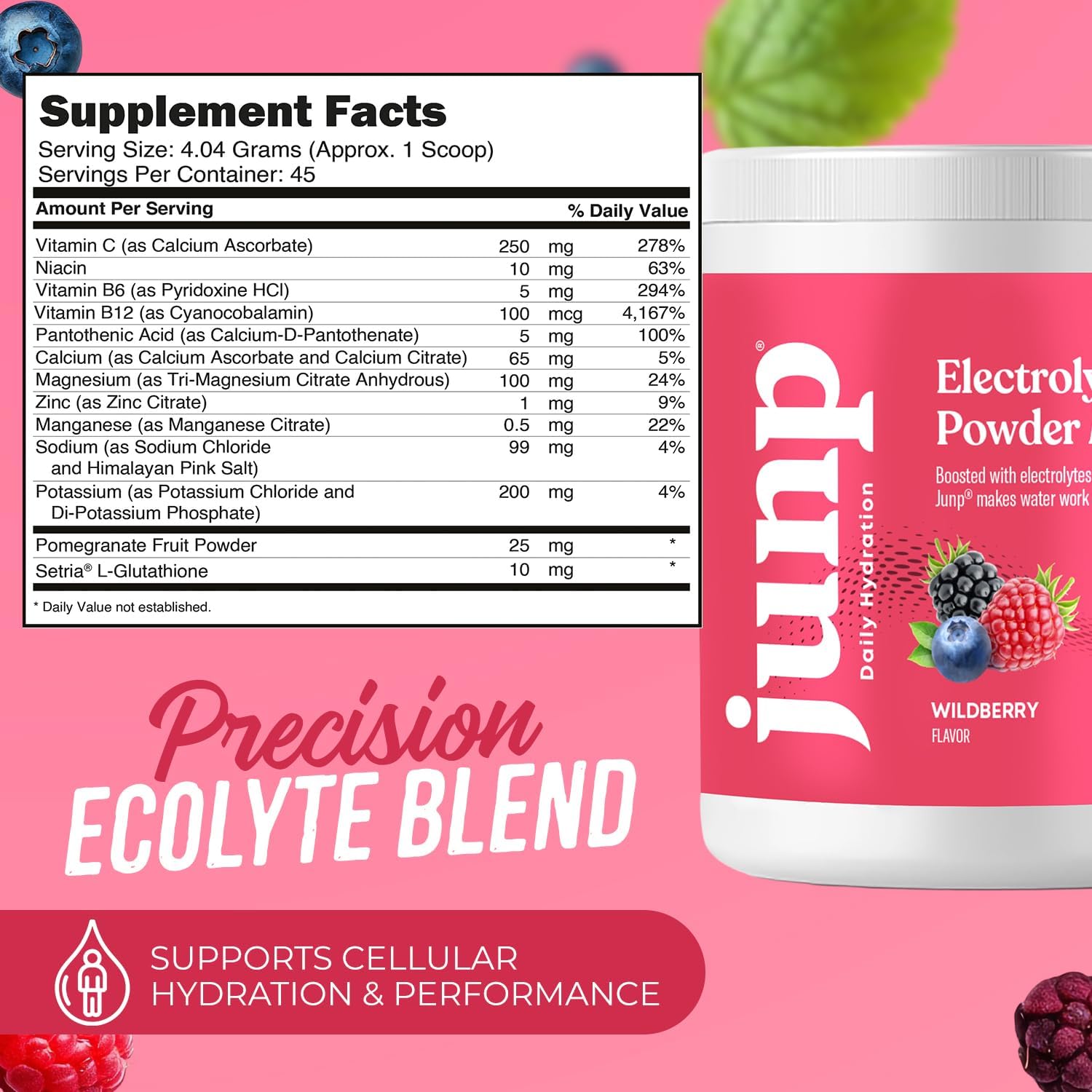 JUNP Electrolytes Powder No Sugar No Carbs – Lemonade Keto Electrolyte Drink Mix - Potassium & Salt Hydration Powder Electrolytes - Zero Calorie