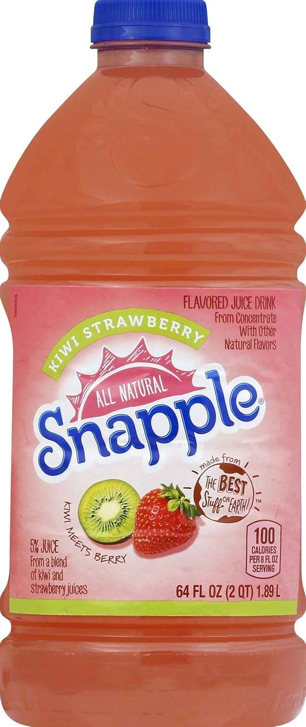 Snapple Apple Juice Drink, 16 Fl Oz Recycled Plastic Bottle, All Natural, No Artificial Flavors Or Sweeteners, Gluten-free, Contains 10% Real Juice 12 Pack