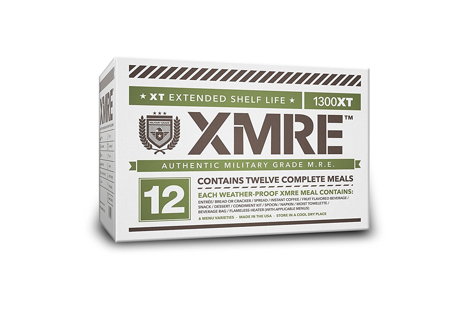 XMRE 1300XT MRE Meals 2022 Bulk | Military Grade | For Survival Kits & Hurricane Preparedness Items | Emergency Food Supplies | Food Packs w/
