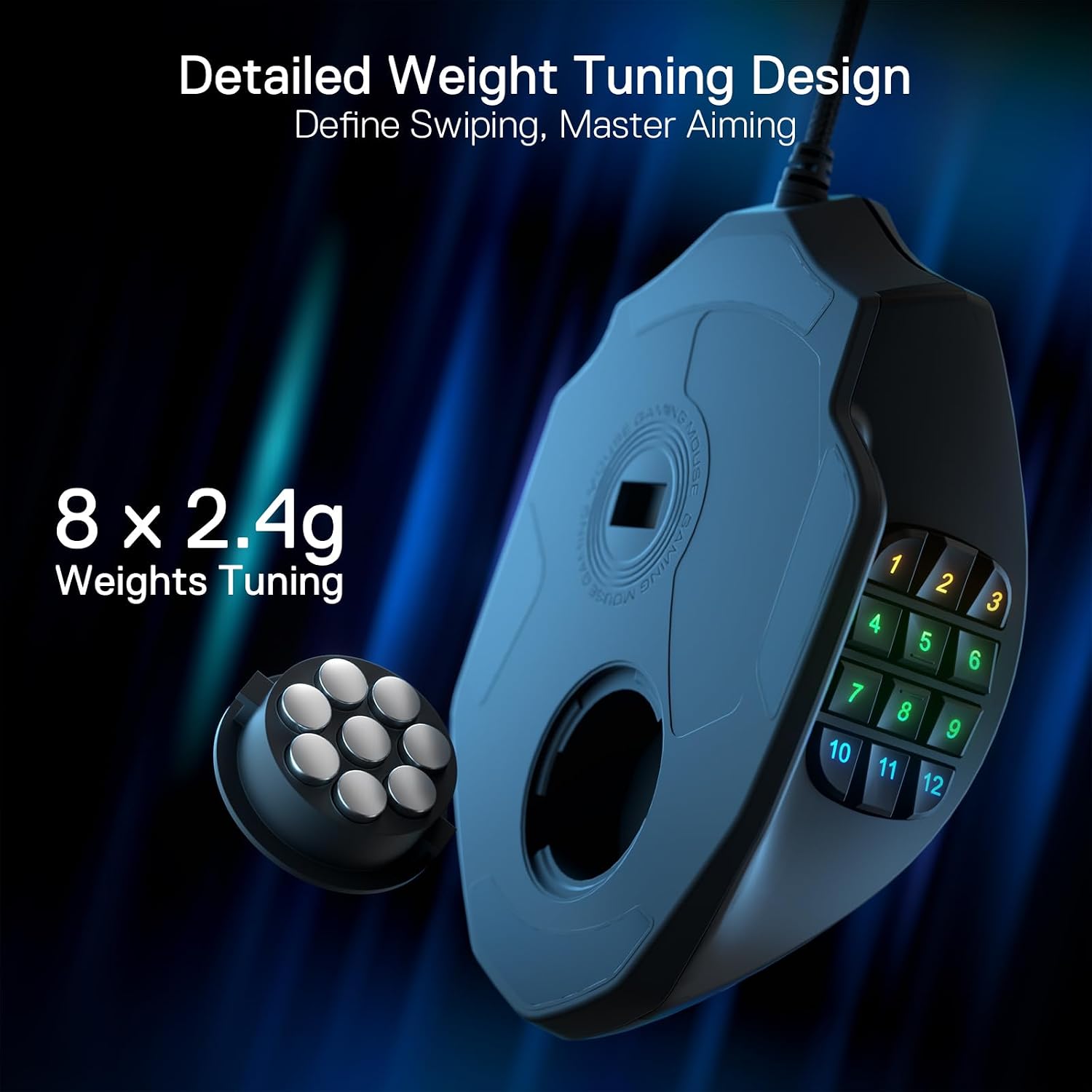 Redragon M908 Wired MMO RGB Gaming Mouse 12400 DPI Remapping Keys | Stable Lag-Free Connection, Redefine Keybinding Macro, Vibing Backlight, Ergonomic Grip Body Comfort