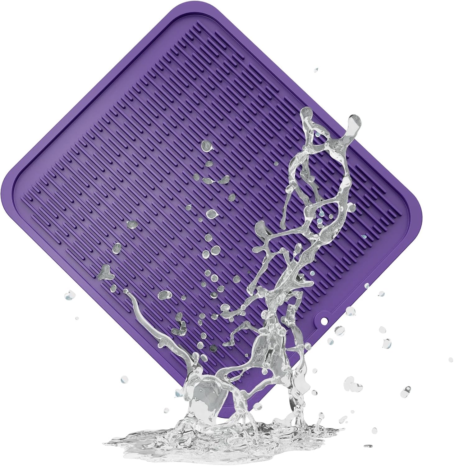 ZLR Silicone Dish Drying Mat for Kitchen Counter, Eco-Friendly Fast Dry Dish Mat, Easy Clean Multi Usage Drying Matt, Heat Resistant Trivet