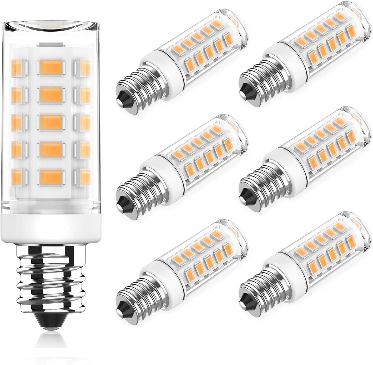 KLG E12 LED Bulb, Mini Candelabra Base, 4W (40W Equivalent), 5000K Daylight White Non-Dimmable, T3/T4 Small Bulb for Ceiling Fans and Chandeliers