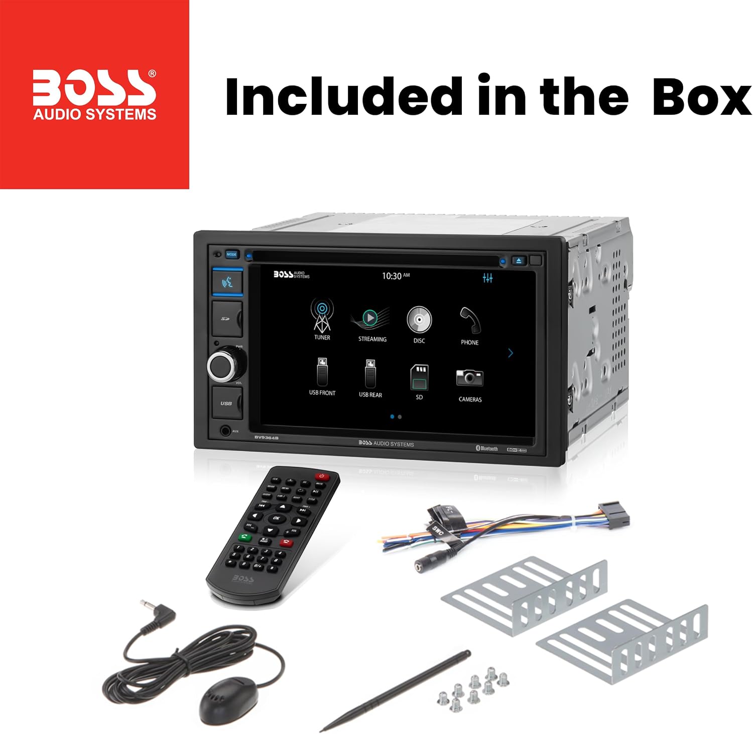 BOSS Audio Systems BV9364B Car Stereo, Hands-Free Calling, Double DIN