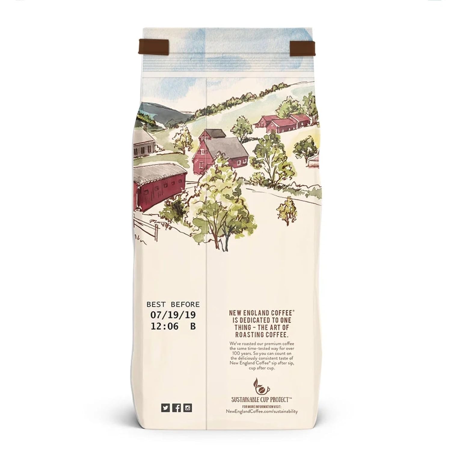 New England Coffee French Roast Dark Roast Ground Coffee, 10oz Bag (Pack of 1)