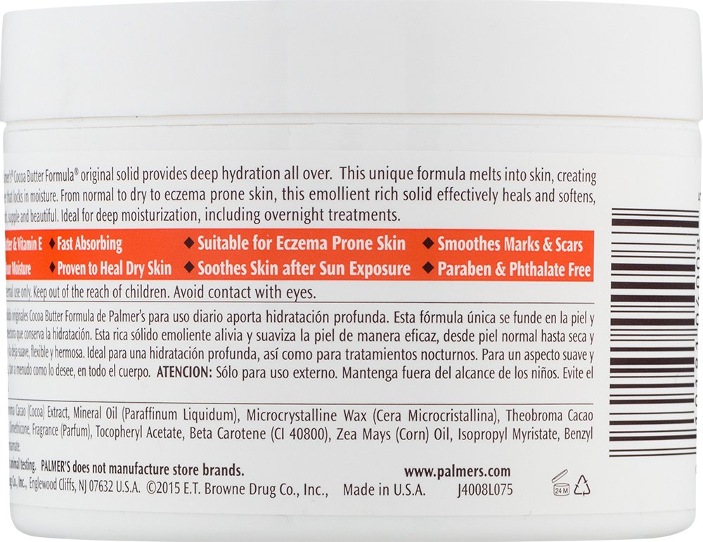 Palmer's Solid Body Lotion, Cocoa Butter Formula with Vitamin E (7.25 Oz) | Body Moisturizer with Vitamin E for Extremely Dry Skin, Softens and Soothes, Helps Smooth Marks, Tone Skin, 48 Hour Moisture