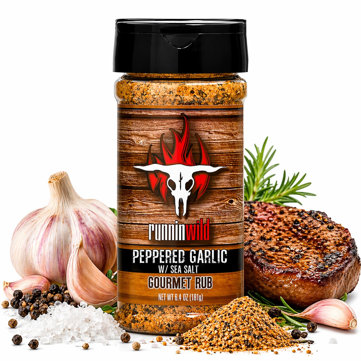 Gourmet Brisket Seasoning | Brisket Rub for Smoker or Grill | No Artificial Flavors | No MSG added | Runnin’ Wild Foods, 6.4 ounces