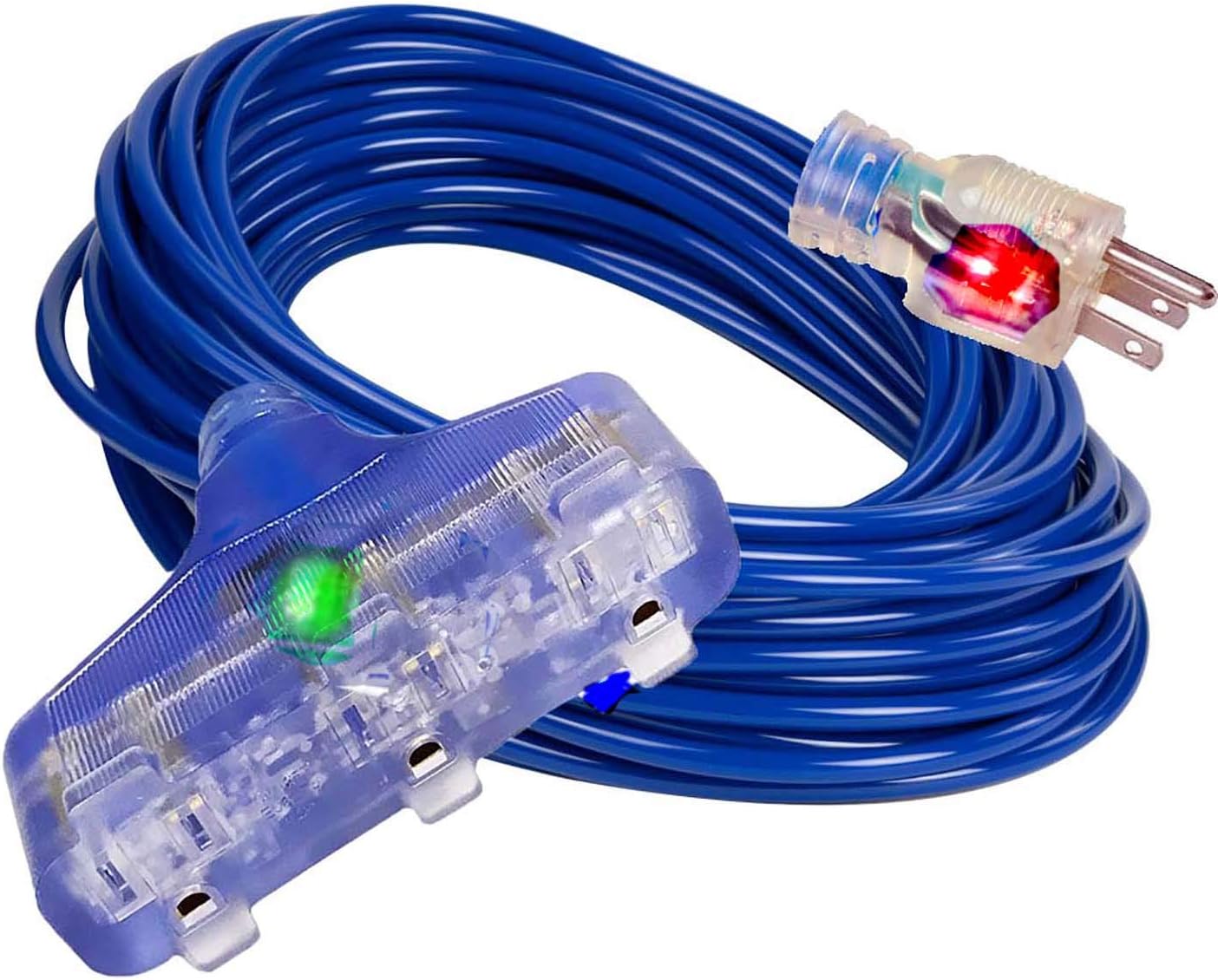 12/3 10 ft Extension Cord 3 Prong Grounded Plug 12 Gauge Extension Cord 10 ft Lighted Indoor Outdoor SJTW Heavy Duty 12 Gauge 10 feet Extension