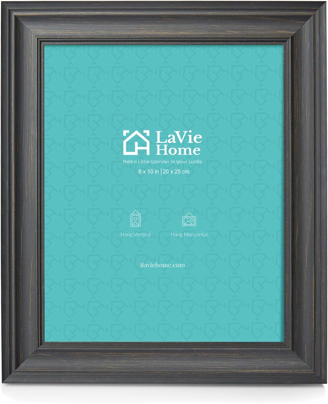 LaVie Home 8x8 Picture Frames (1 Pack, Gold) Square Photo Frame Set with High Definition Glass for Wall Mount & Table Top Display
